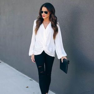 VICI Satin Twist Blouse NWT